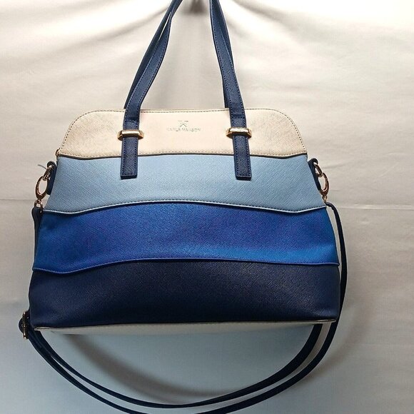 Karla Hanson Dome Shaped Grace Women's Satchel Bag Blutone - Picture 3 of 14